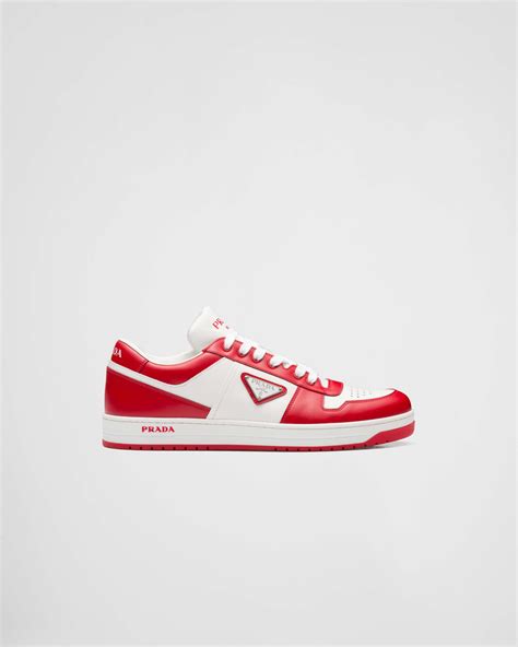 red and white prada sneakers